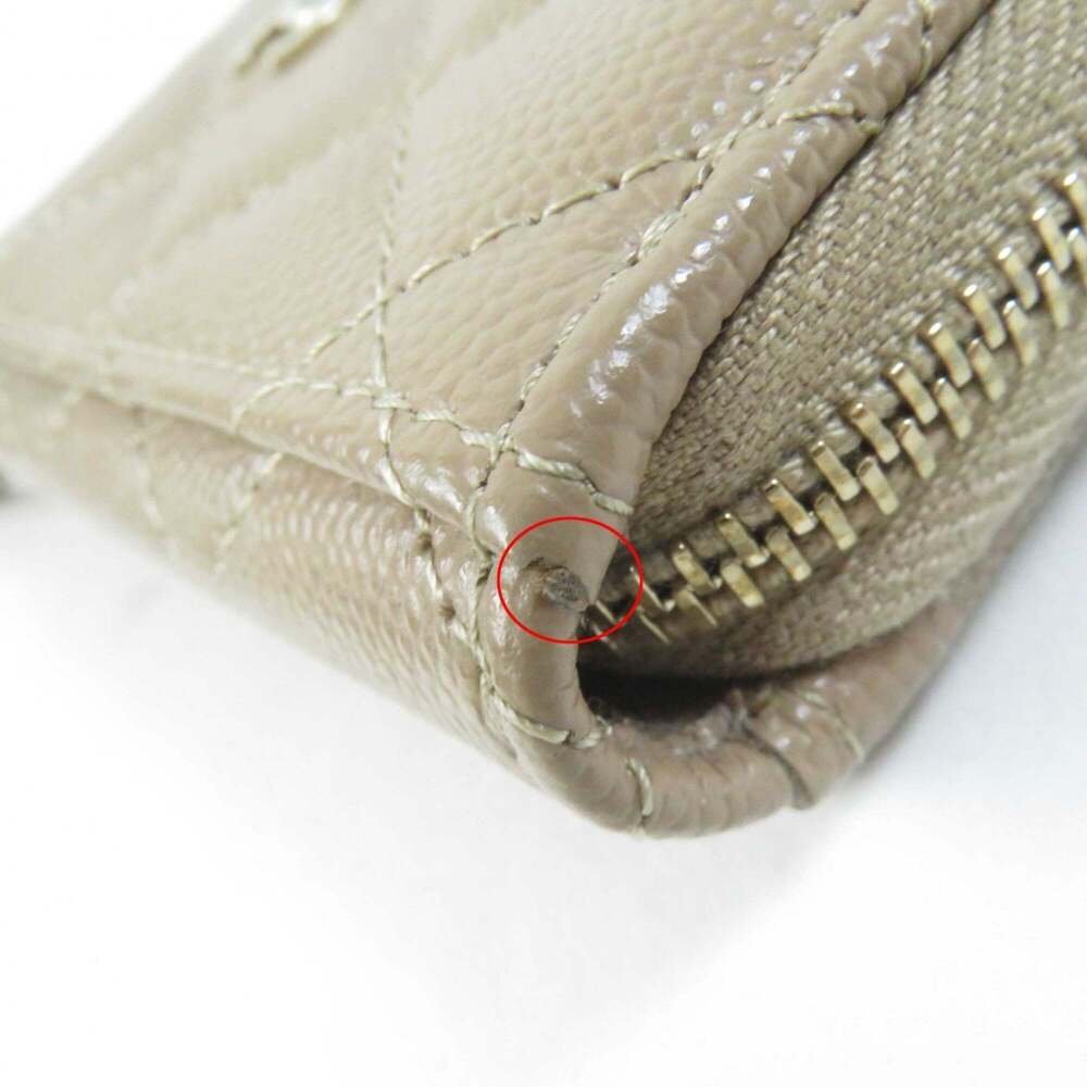 CHANEL Authentic Cream Caviar Leather Wallet - Picture 10 of 11